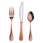Artaste Rain 36-Piece 18/10 Stainless Steel Flatware Set, Antique Copper Finish, Service for 12 thumbnail 1