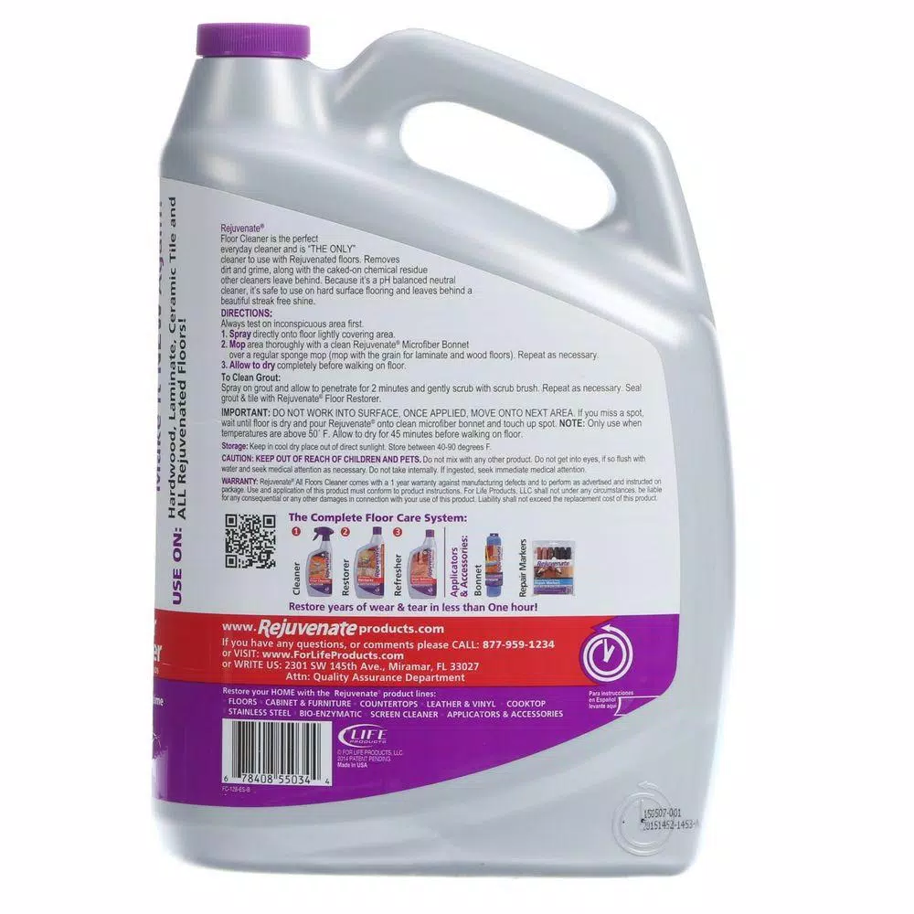 Rejuvenate 128 oz. Floor Cleaner, Non-Toxic Ready-to-Use Spray for Hardwood, Laminate, and Tile