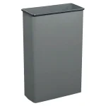 Safco 22 Gal. Gray Rectangular Heavy-Duty Steel Trash Can, 88 Qt. Capacity thumbnail 1