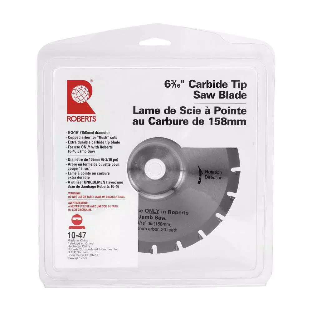 ROBERTS 6-3/16 in. 20-Tooth Carbide Tip Jamb Saw Replacement Blade