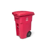 Toter 64 Gal. Red Hazardous Medical Waste Trash Can with Wheels and Locking Lid thumbnail 1