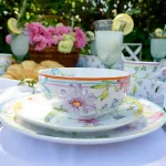 Euro Ceramica Charlotte 16-Piece Floral Multicolor Stoneware Dinnerware Set, Service for 4 thumbnail 4