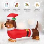 Costway 5 ft. Christmas Inflatable Dog with LED Lights and Waterproof Fan thumbnail 5