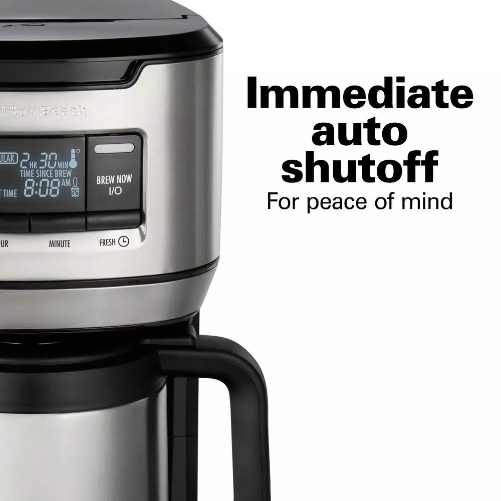 Hamilton Beach 12-Cup Programmable Coffee Maker with Thermal Carafe, Black