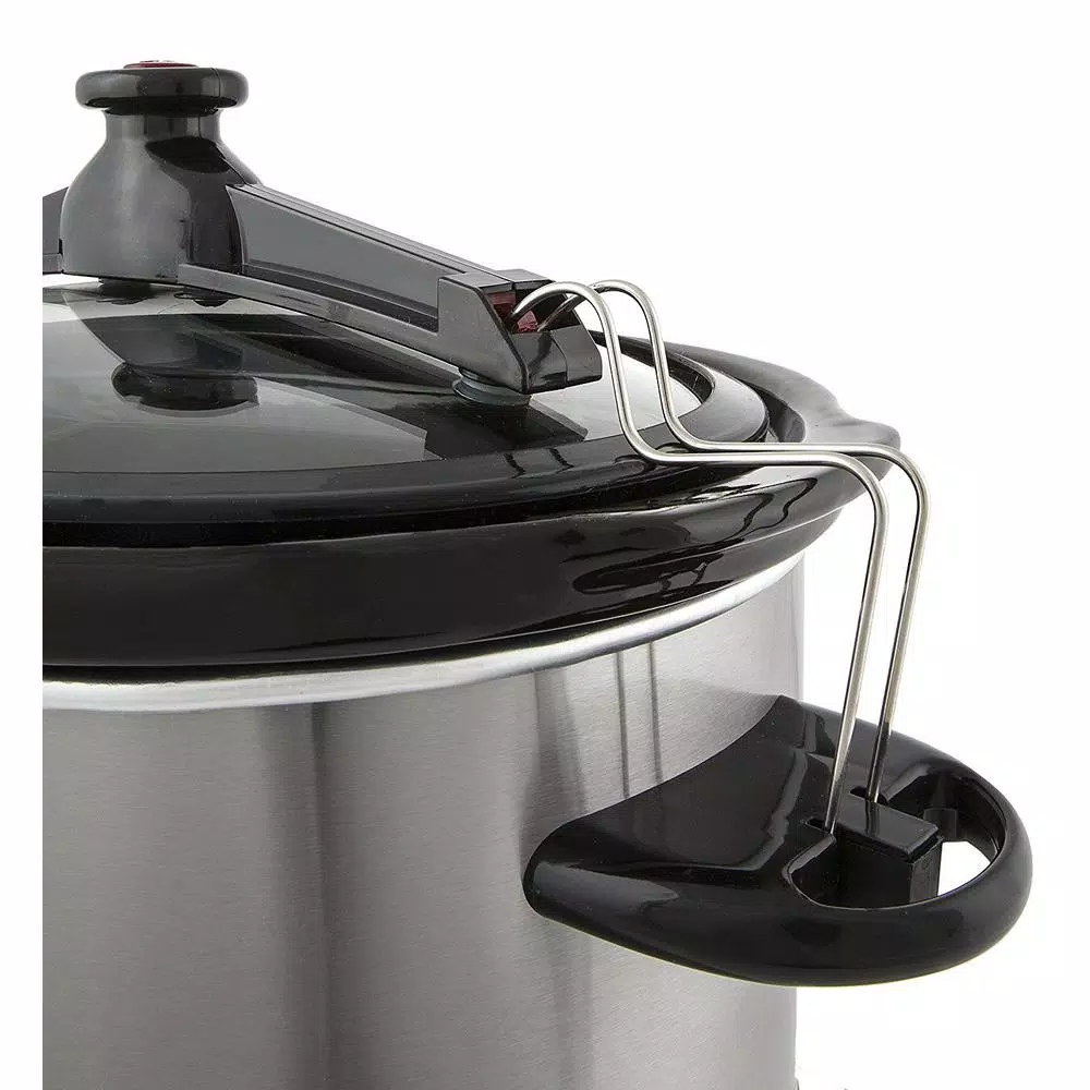 Elite Platinum 8.5 Qt. Stainless Steel Slow Cooker with Locking Lid and Silicone Gasket Seal