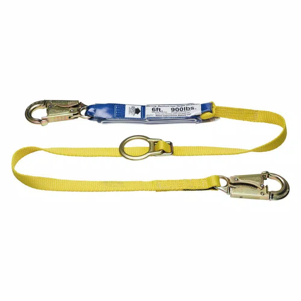 Werner DeCoil 6 ft. Single Leg Lanyard with DCELL Shock Pack and Tie-Back Feature