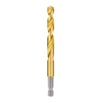 Milwaukee SHOCKWAVE Red Helix Titanium Drill Bit, 21/64 in., 1/4 in. Hex Shank thumbnail 1