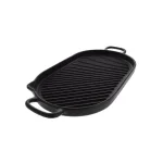 Chasseur 8 in. Enameled Cast Iron Oval Grill Pan, Black thumbnail 1