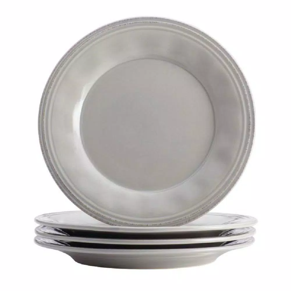 Rachael Ray Cucina 16-Piece Stoneware Dinnerware Set, Sea Salt Gray