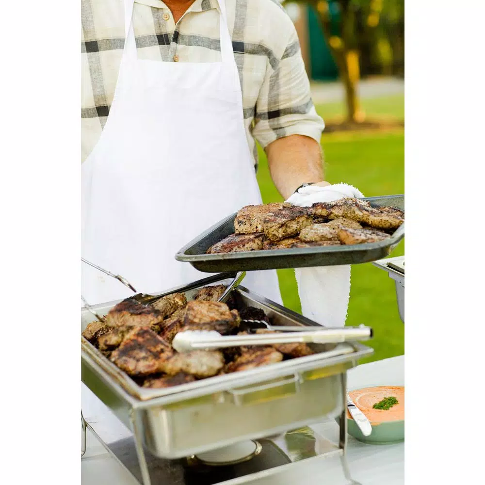 Alpha Living 8 Qt. Stainless Steel Chafing Dish Set of 2, Foldable Frame Buffet Server