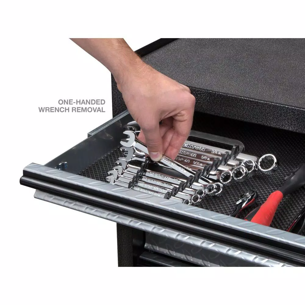 TEKTON 5 in. 9-Tool Store-and-Go Wrench Rack Keeper, Black