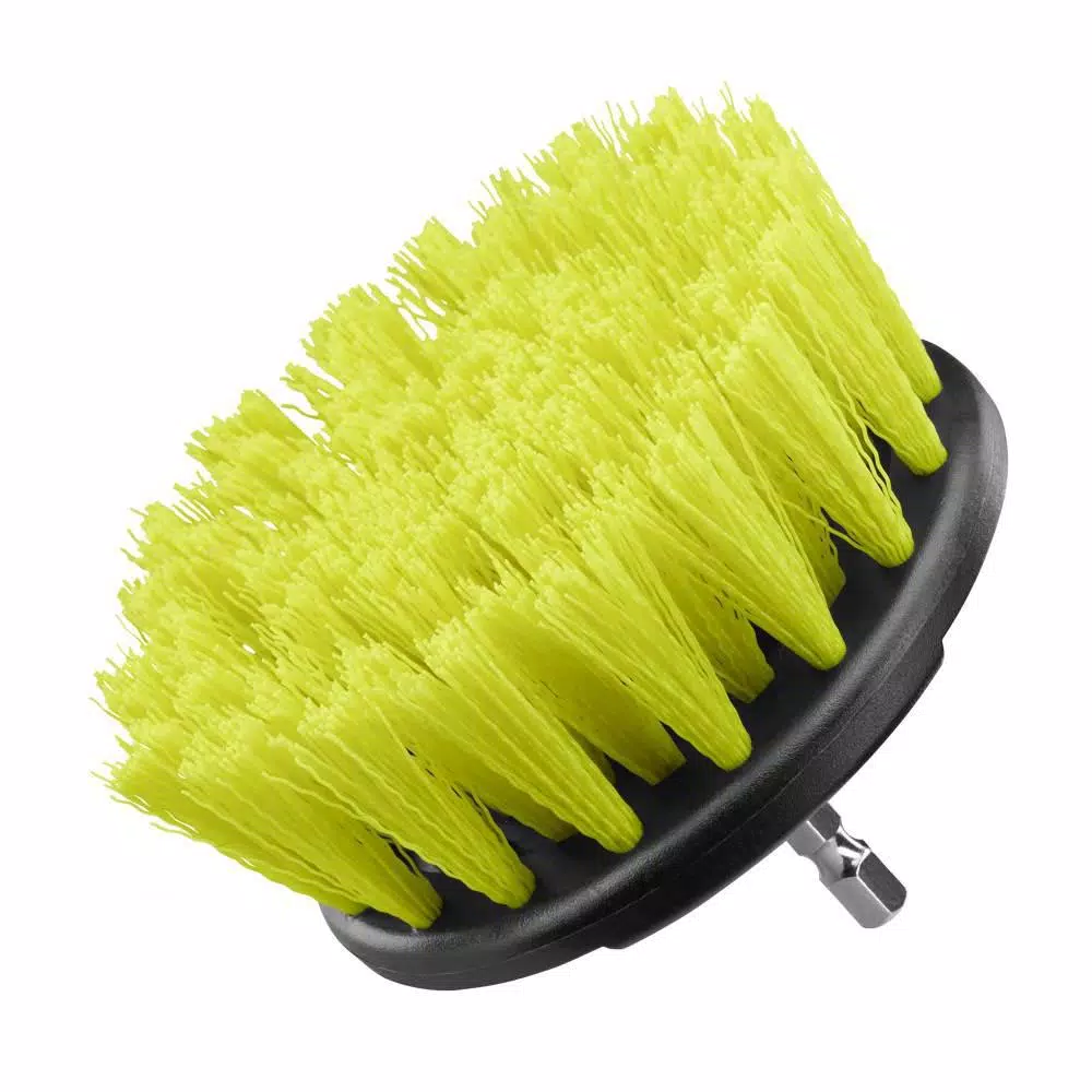 RYOBI Medium Bristle Brush Cleaning Accessory Kit, 2-Piece Hex Shank
