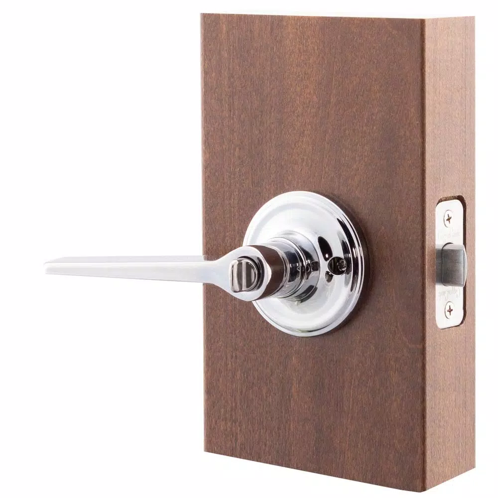 Copper Creek Zane Contemporary Polished Stainless Steel Privacy Lever, Interior Door Handle