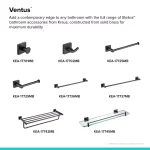 KRAUS Ventus Matte Black Solid Brass Robe and Towel Hook thumbnail 7