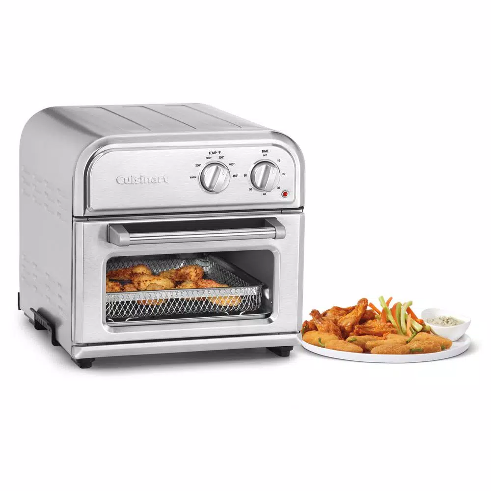 Cuisinart Compact Stainless Steel Air Fryer with Fry Basket and Drip Tray