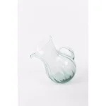 Unbranded 4.8 Qt. Clear Ribbed Glass Pitcher, Hand-Blown Recycled Glass, 156 fl. oz. thumbnail 1