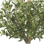 Nearly Natural 4.5 ft. Green Olive Double Topiary Silk Tree thumbnail 2