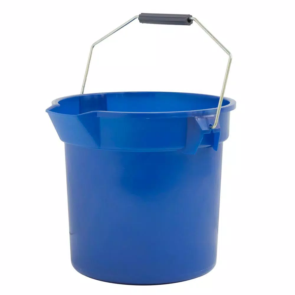 TAFCO PRODUCTS Tafco 3.5 Gal. Blue Round Utility ECO Bucket, 14 Qt. Heavy-Duty Commercial Grade Made from 100% Recycled Water Bottles