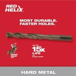Milwaukee 3/16 in. Cobalt Red Helix Thunderbolt Twist Drill Bit thumbnail 4