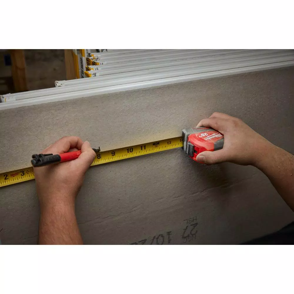 Milwaukee 30 ft. Compact Tape Measure with 12 ft. Reach and Nylon Blade Protection