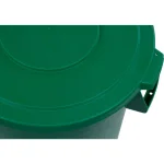 Carlisle Bronco 32 Gallon Round Green Recycling Trash Can, Lidless with Recycling Logo (4-Pack) thumbnail 4