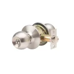 Global Door Controls Commercial Grade 2 Keyed Entry Ball Door Knob Lockset, Brushed Chrome thumbnail 1