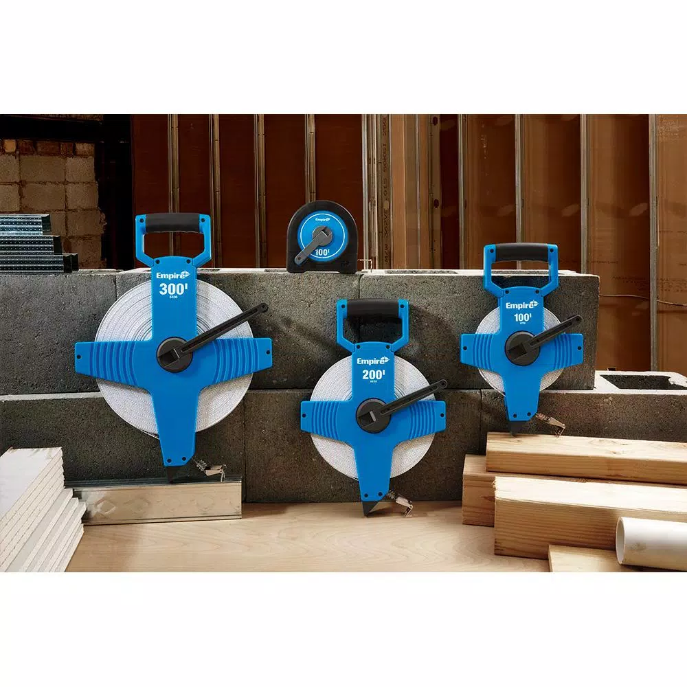 Empire Level 100 ft. Steel Closed Reel Long Tape with SAE Scale