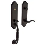 Baldwin Manchester Single Cylinder Oil Rubbed Bronze Left-Handed Handleset with Wave Lever thumbnail 1