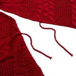 Glitzhome 52 in. Red Knitted Acrylic Christmas Tree Skirt thumbnail 3