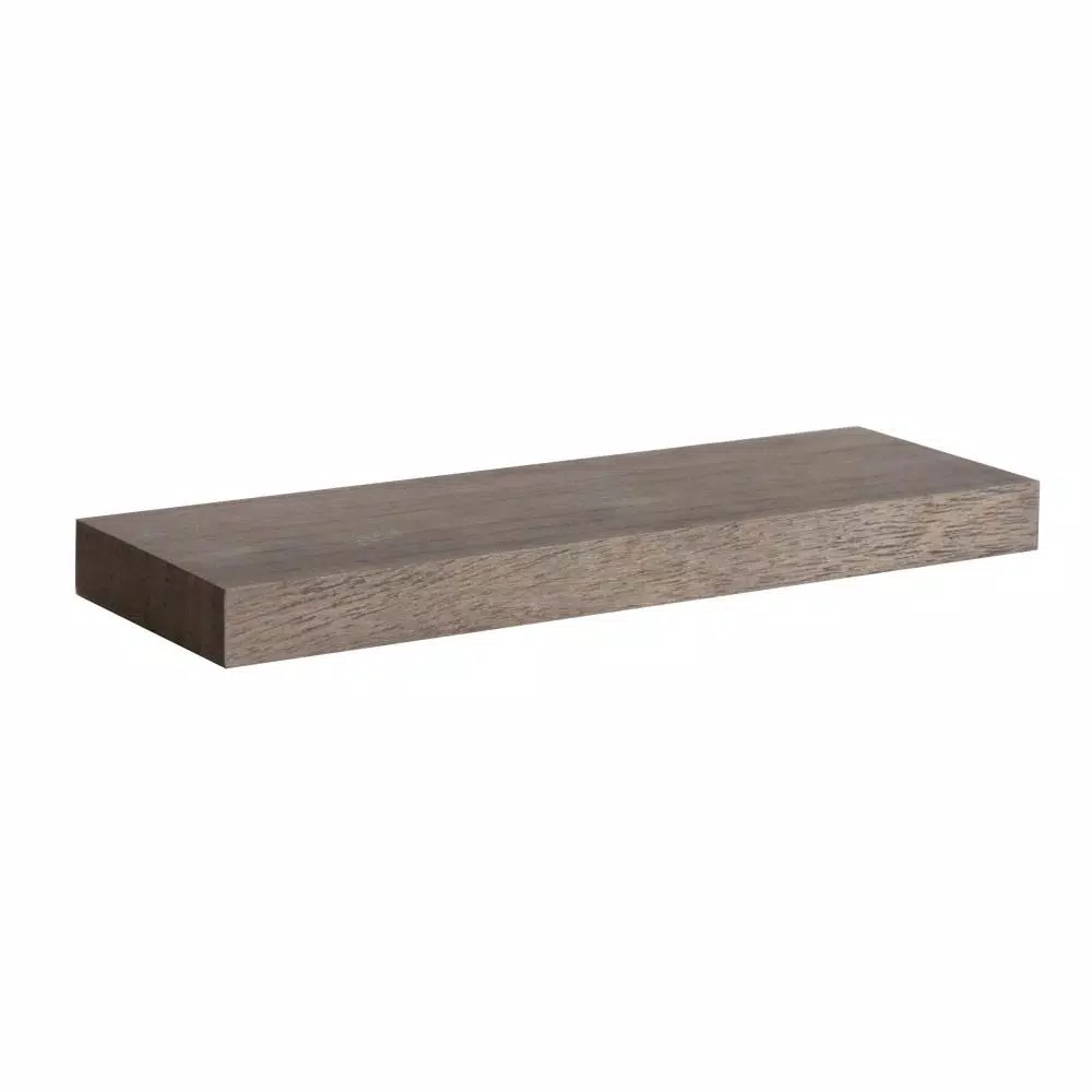 Kate and Laurel Bordeaux Rustic Farmhouse Gallery Wall Frame and Shelf Set, 10-Piece Multi/Gray Wood Collection