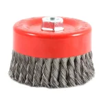 Forney 6 in. Knotted Wire Cup Brush, 5/8 in.-11 Threaded Arbor thumbnail 1