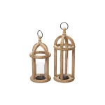 Home Decorators Collection Antiqued Wood Lantern Set of 2 with Beaded Trim thumbnail 6