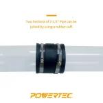 POWERTEC 2-1/2 in. x 36 in. Clear Rigid PVC Dust Collection Pipe thumbnail 3