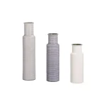 Home Decorators Collection Ceramic Decorative Vases, Set of 3, Stone Grey, Shadow Grey and White thumbnail 6
