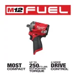 Milwaukee M12 FUEL 1/2 in. Stubby Brushless Cordless Impact Wrench (Tool-Only) thumbnail 14