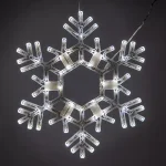 Kringle Traditions 20 in. 70-Light LED Cool White Folding Snowflake Decoration thumbnail 1