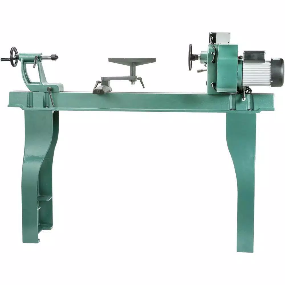 Grizzly Industrial 16 in. x 46 in. Wood Lathe with 2 HP Motor and Digital DRO Spindle Tachometer