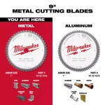 Milwaukee 9 in. x 48T Carbide Metal Cutting Circular Saw Blade thumbnail 4