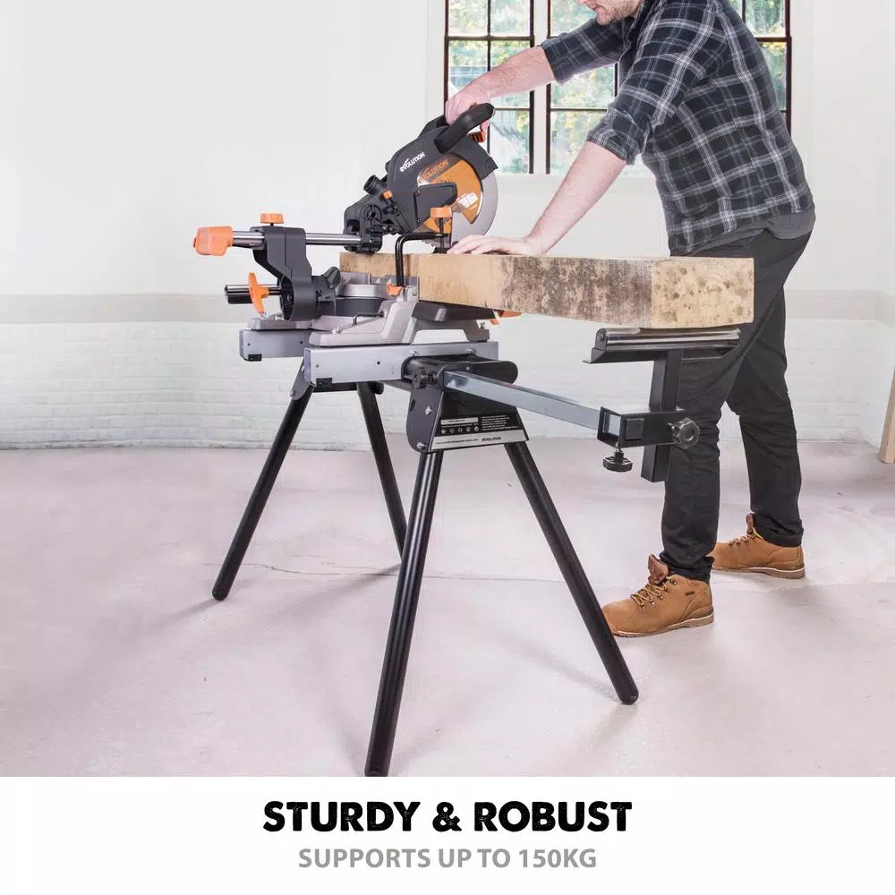 Evolution Power Tools Evolution Compact Folding Miter Saw Stand with Quick Release Mounting Brackets