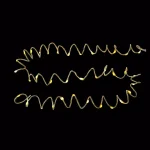 Starlite Creations 12 ft. Pre-Lit LED Gold Single Braided Garland, Battery Operated with Timer (Bundle of 2) thumbnail 1