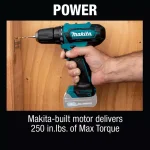 Makita 12V Max CXT Lithium-Ion Cordless 3/8 in. Driver-Drill (Tool-Only) thumbnail 7