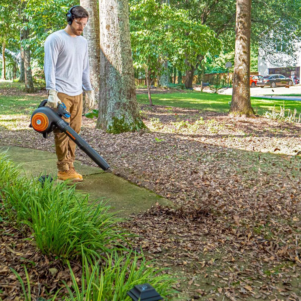 Lawnmaster NO-PULL 26cc Gas Handheld Leaf Blower, 200 MPH, 370 CFM, Electric Start