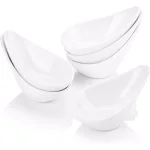 MALACASA 4.5 in. White Ceramic Ramekins Set of 6, Porcelain Souffle Dishes for Creme Brulee and Dipping Sauces thumbnail 1