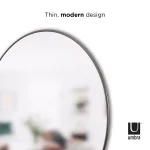 Umbra Hubba Round Contemporary Wall Mirror, Metallic Titanium, 34 in. thumbnail 5