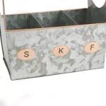 Mind Reader Silver Galvanized Steel Utensil Caddy - Kitchen Condiment & Flatware Organizer thumbnail 4
