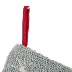Glitzhome 19 in. Fox Hooked Christmas Stocking with Red Scarf and Santa Hat thumbnail 2