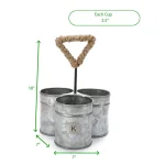 MIND READER 3-Section Silver Metal Utensil Caddy & Silverware Organizer thumbnail 7