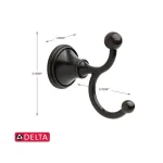 Delta Crestfield 3-Piece Towel Hook Set, Venetian Bronze thumbnail 3