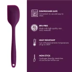 Ovente Premium Silicone Spatula with Stainless Steel Core, Heat-Resistant 500°F, Purple thumbnail 2