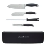 Trademark Classic Cuisine 5-Piece Stainless Steel Knife Set with Nylon Carry Bag thumbnail 1